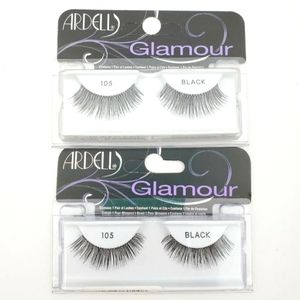 Lot Of 2 Ardell Glamour False Lashes #105 Black Easy 3 Step Application
